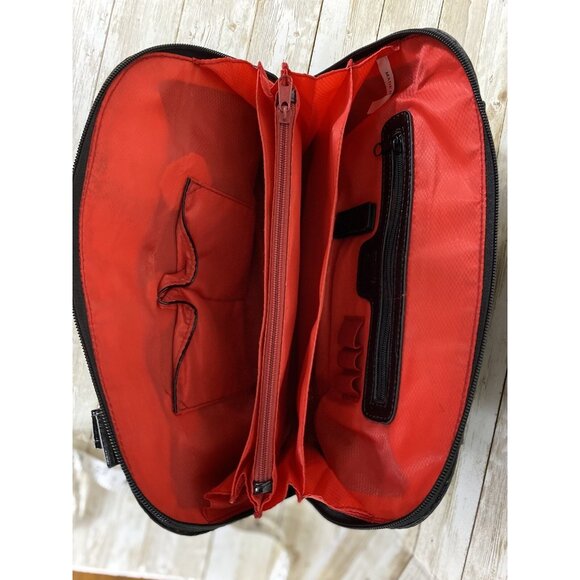 M. C. Marc Chantal Croc Embossed Leather Shoulder Purse Bag Black Handbag - Picture 9 of 16